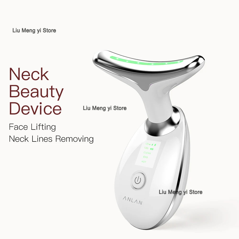 ANLAN Neck Face Beauty Device EMS Facial Neck Lifting 3 Colors Light Skincare Skin Tighten Reduce Double Chin Skin Care Tools
