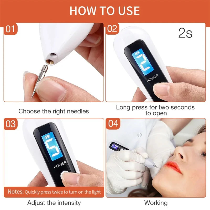 UBilli 9-Speed Face Skin Dark Spot Remover Mole Removal Laser Plasma Pen Machine Facial Freckle Wart Removal Beauty Skin Care