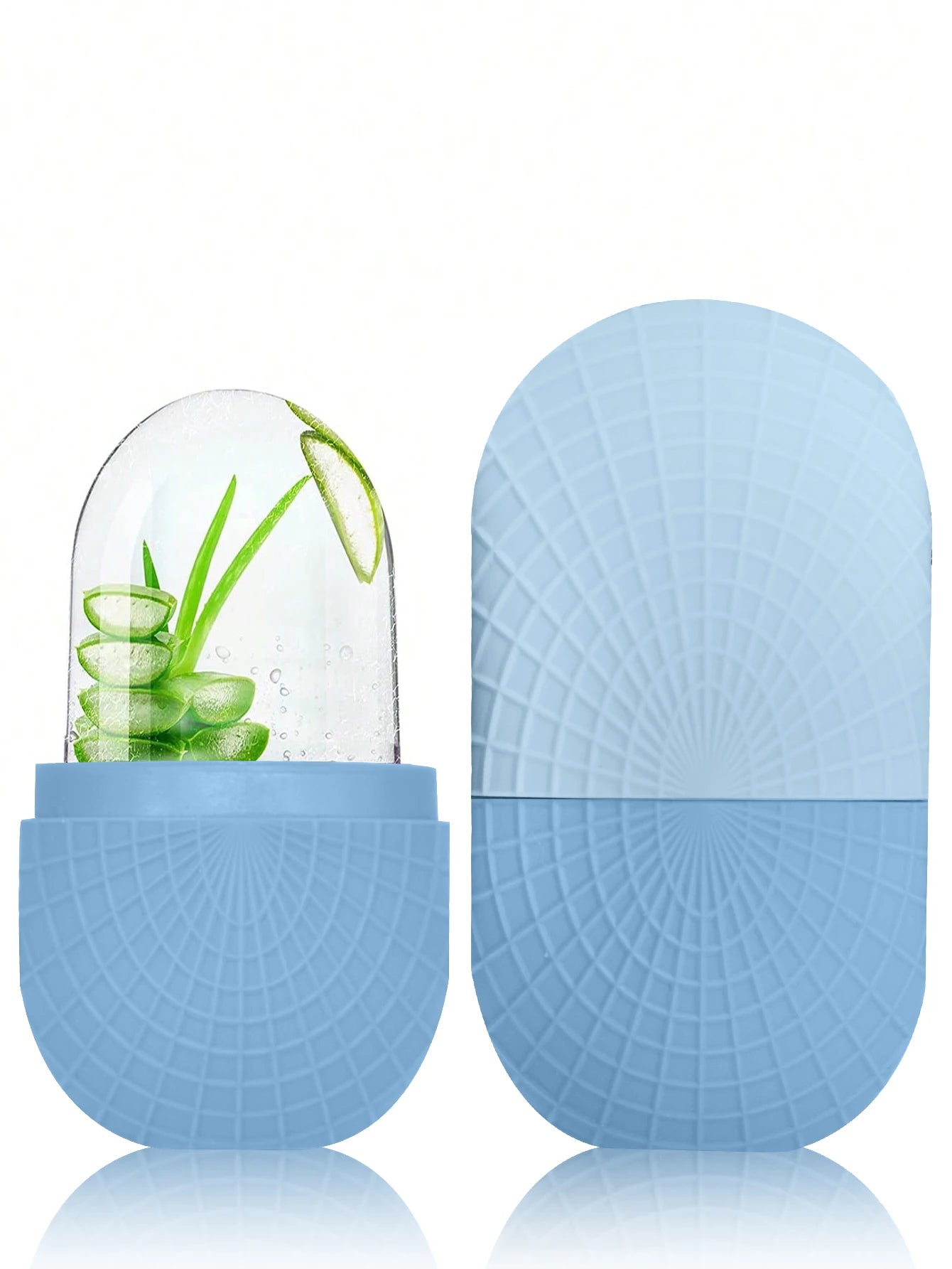 Ice Roller for Face and Eyes Silicone Ice Mold, Cooling and Firming Facial Skin Ice Roller Leak-proof Reusable Facial Care Tool