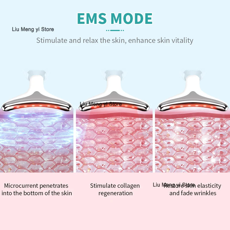 ANLAN Neck Face Beauty Device EMS Facial Neck Lifting 3 Colors Light Skincare Skin Tighten Reduce Double Chin Skin Care Tools