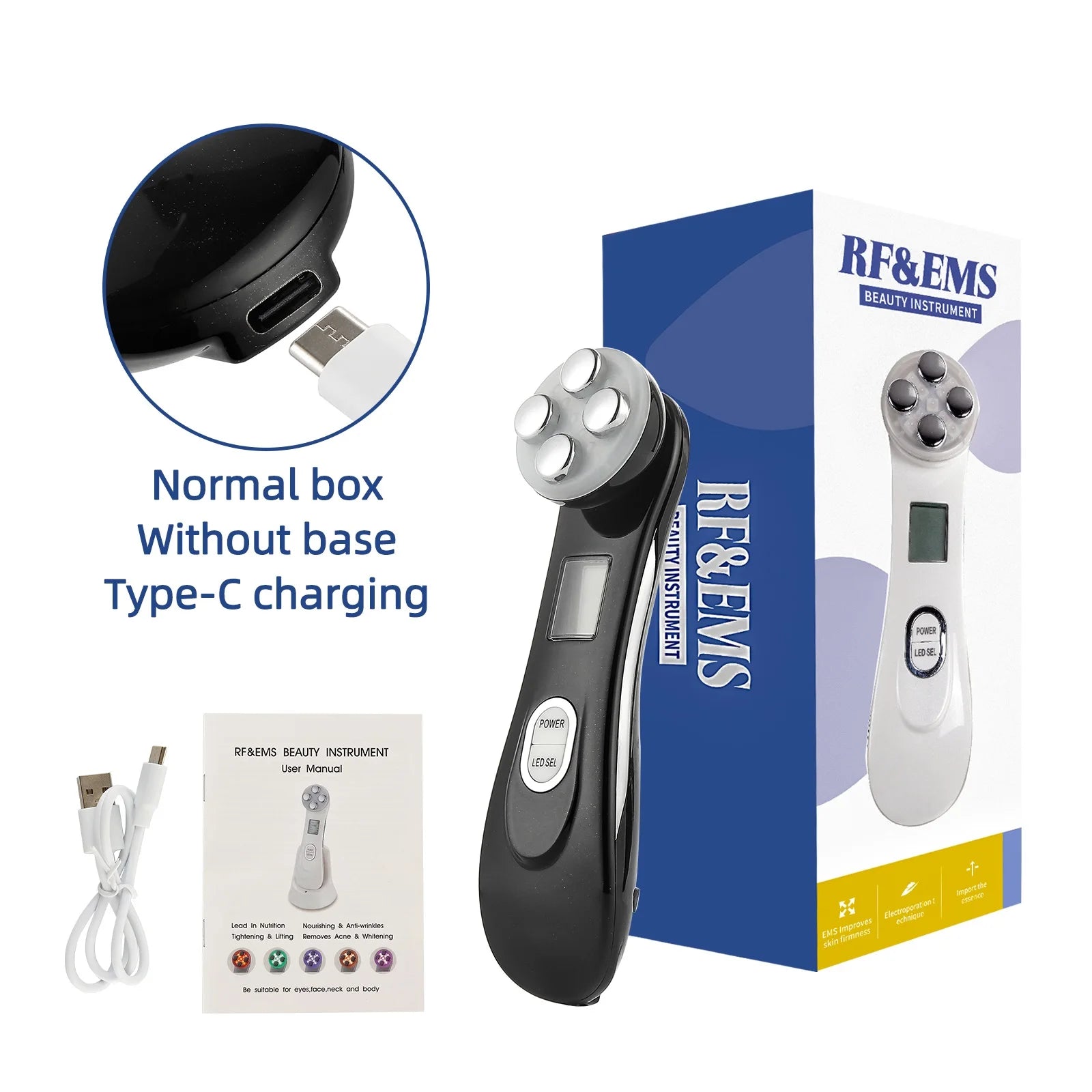 Face Lifting Machine EMS Micro-current Facial Skin Firm Massager LED Photon Rejuvenation Beauty Device